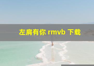 左肩有你 rmvb 下载